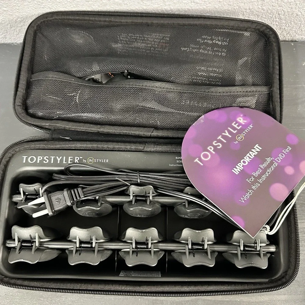 TopStyler by InStyler Heated Ceramic Styling Shell Clip Curlers 10 Pc Set‎ NEW